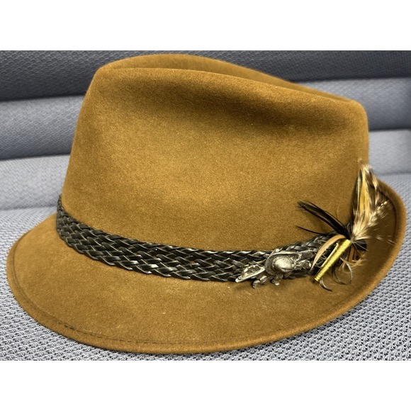 Vintage Champ Feel The Felt‎ Fedora Hat Size 6 7/8 Dark Gray Kasmir Finish - Picture 1 of 8